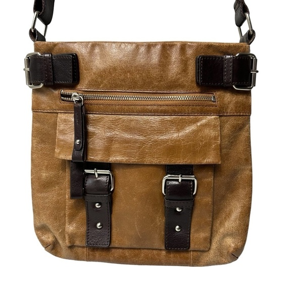 Danier Genuine Leather Medium Crossbody, Brown - Picture 2 of 14